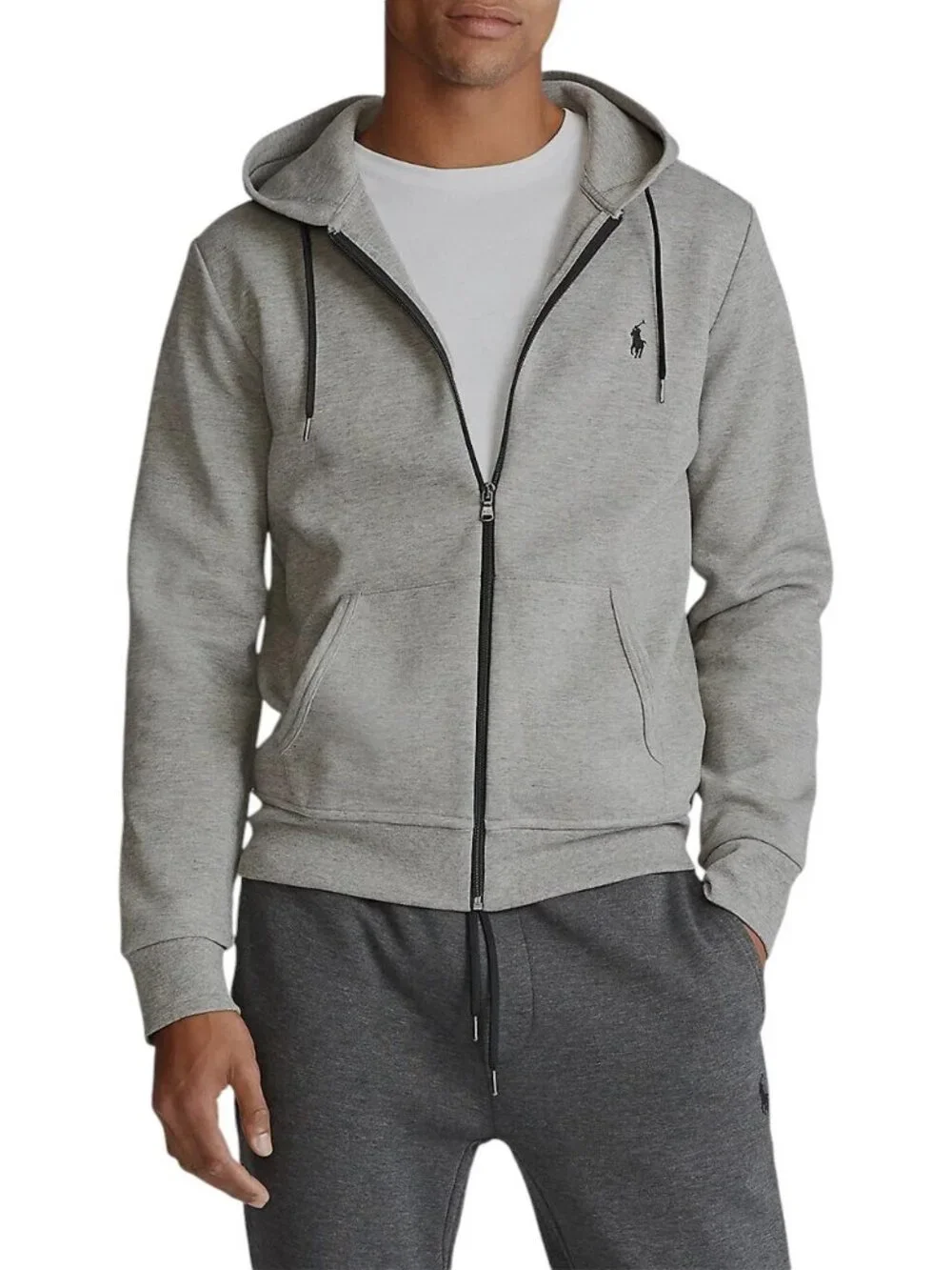 Polo Ralph Lauren Tech Fleece double knit track full-zip jacket hoodie pony logo